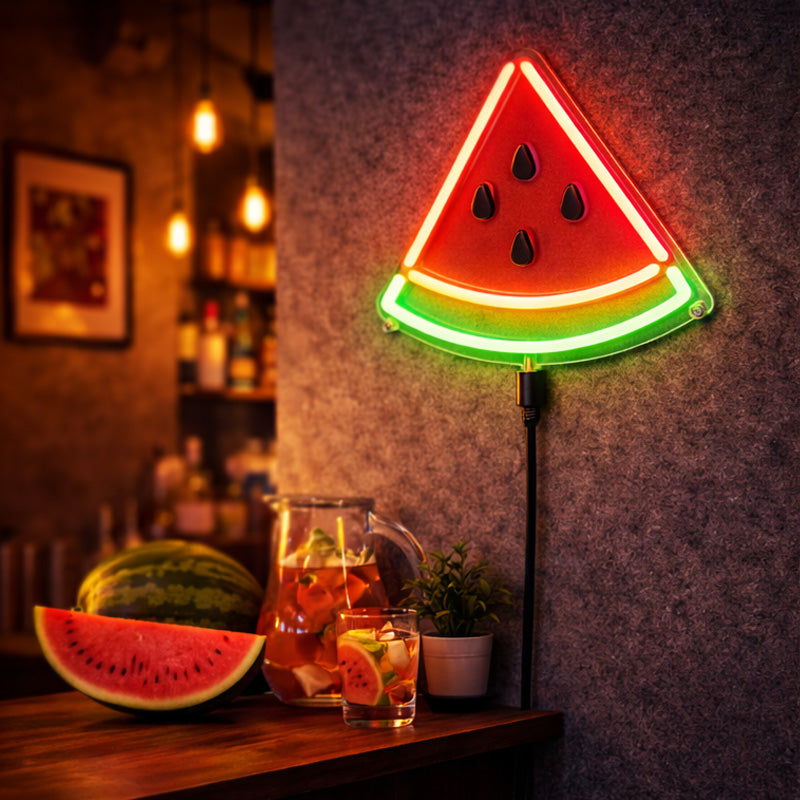 Watermelon Neon Sign – LED Fruit Wall Light for Kitchen, Bar & Summer Party Decor
