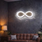White Neon Infinity Sign – Minimal LED Infinity Wall Light