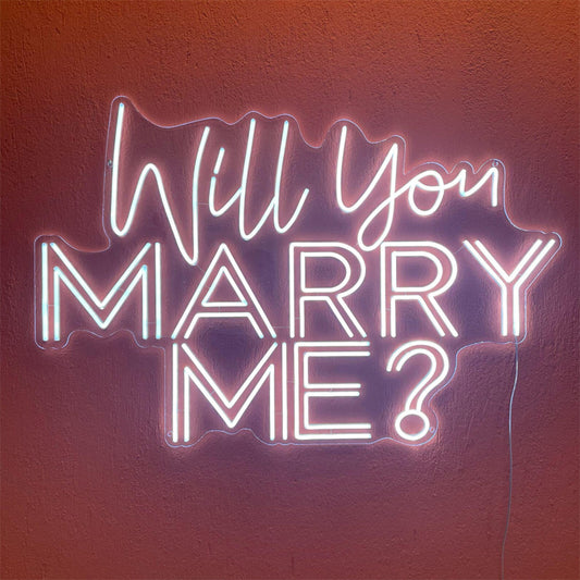 Will You Marry Me Romantic Proposal Neon Sign - LEDTOT