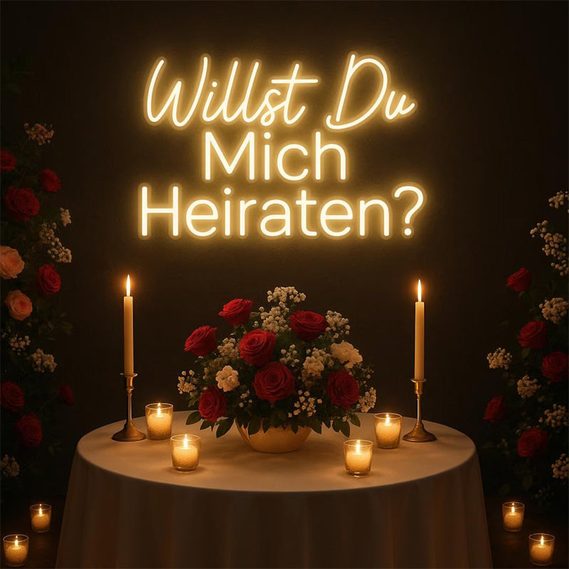 Willst Du Mich Heiraten Neon Sign – LEDTOT
