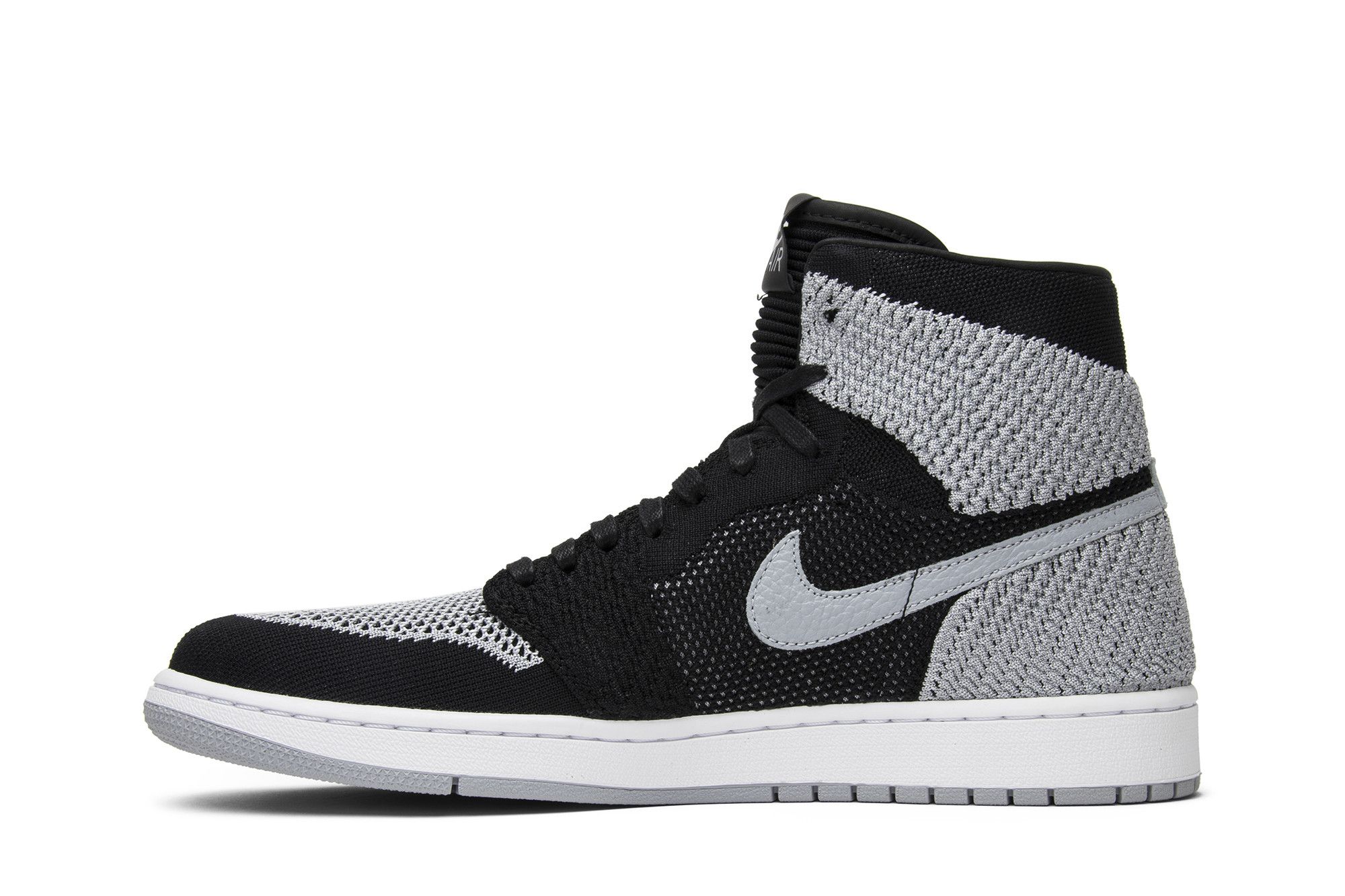 Air Jordan 1 Retro High Flyknit Shadow Black Wolf Grey White 919704-003