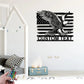 Custom Name American Flag Eagle Metal Wall Art, Metal Wall Signs With RGB Led Light