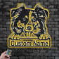 Custom Name Australian Shepherd Name Sign Decoration For Dog Room, Metal Wall Signs With RGB Led Light