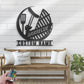 Custom Name Backyard BBQ Name Sign Home Decor Barbecue, Metal Wall Signs With RGB Led Light