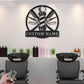 Custom Name Barber Hair Stylist, Metal Wall Signs With RGB Led Light