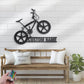 Custom Name Bicycle Racing Metal Wall Signs With RGB Led Light