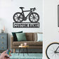 Custom Name Bicycle Sport Metal Wall Signs With RGB Led Light