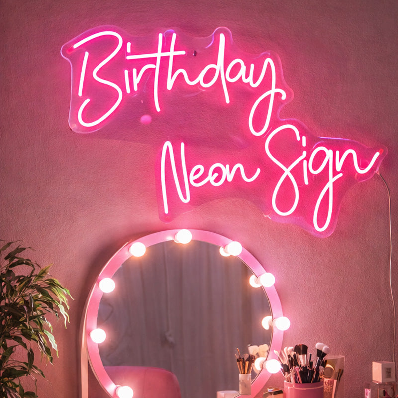 Custom Name Birthday Neon Sign – Personalized LED Neon Sign for Birthday Party Decor & Photo Backdrop