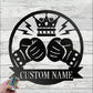Custom Name Boxing Player Name Sign For Fitness Training Art Boxing Name Studio Sign Metal Wall Signs With RGB Led Light