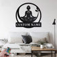 Custom Name Buddah Metal Wall Signs With RGB Led Light