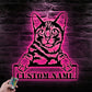 Custom Name Cat Cute, Metal Wall Signs With RGB Led Light