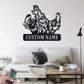 Custom Name Chicken Farm Name Sign Decoration For Room, Metal Wall Signs With RGB Led Light
