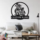 Custom Name Chicken Farm Name Sign Decoration For Room, Metal Wall Signs With RGB Led Light