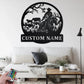 Custom Name Cowboy Name Sign Decoration For Room, Metal Wall Signs With RGB Led Light