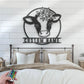 Custom Name Cute Calf Farm Name Sign Home Decor Heifer Barn, Metal Wall Signs With RGB Led Light