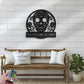 Custom Name Day of the Dead Name Sign Home Decor Metal Wall Signs With RGB Led Light