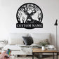 Custom Name Deer Hunter Name Metal Wall Signs With RGB Led Light
