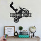 Custom Name Dirt Bike Name Sign Metal Wall Signs With RGB Led Light