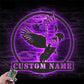 Custom Name Dove Pet Homing Bird Name Sign Home Decor, Metal Wall Signs With RGB Led Light