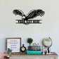 Custom Name Eagle Metal Wall Signs With RGB Led Light