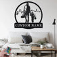 Custom Name Electric Guitar Name Sign Decoration For Room, Metal Wall Signs With RGB Led Light