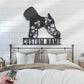 Custom Name FLoral Soft Coated Wheaten Terrier Metal Wall Signs With RGB Led Light