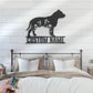 Custom Name FLoral Staffordshire Bull Terrier Metal Wall Signs With RGB Led Light