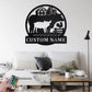 Custom Name Farmer Name Sign Decoration For Room, Metal Wall Signs With RGB Led Light