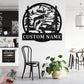 Custom Name Fisherman Name Sign Decoration For Room Metal Wall Signs With RGB Led Light