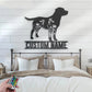 Custom Name Flower Dog Lover Name Sign Home Decor Metal Wall Signs With RGB Led Light