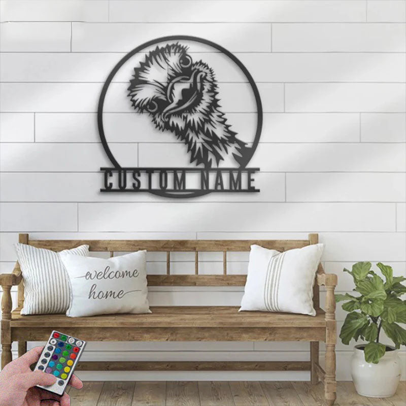 Custom Name Funny Emus Bird Lover Name Sign Home Decor, Metal Wall Signs With RGB Led Light