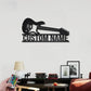 Custom Name Guitar Metal Signs, Guitar Studio Name Wall Decor, Metal Wall Signs With RGB Led Light