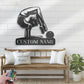 Custom Name Gymnast Name Sign Home Decor Tumbling Cheerleading Fitness Metal Wall Signs With RGB Led Light