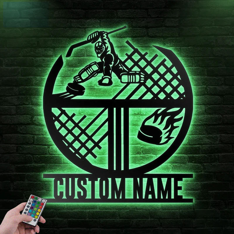 Custom Name Hobbies Name Sign Decoration For Room, Metal Wall Signs With RGB Led Light