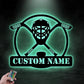 Custom Name ICE Hockey Stick, Metal Wall Signs With RGB Led Light
