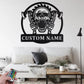 Custom Name Lumberjack Name Sign Decoration For Room, Metal Wall Signs With RGB Led Light