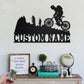 Custom Name Mountain Bike Name Sign Decoration For Room, Metal Wall Signs With RGB Led Light