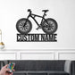 Custom Name Mountain Bike Sport Metal Wall Signs With RGB Led Light
