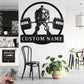 Custom Name Powerlifting Name Sign Decoration For Room, Metal Wall Signs With RGB Led Light