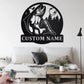 Custom Name Salmon Fisher Name Sign Decoration For Room Metal Wall Signs With RGB Led Light