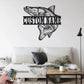 Custom Name Snook Fish Name Sign Decoration For Room, Metal Wall Signs With RGB Led Light
