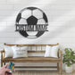 Custom Name Soccer Ball, Metal Wall Signs With RGB Led Light