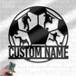 Custom Name Soccer, Metal Wall Signs With RGB Led Light
