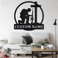 Custom Name Soldier Metal Wall Signs With RGB Led Light