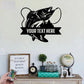 Custom Name Walleye Fishing Metal Wall Signs With RGB Led Light