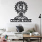 Custom Name Yoga Girl Mandala Metal Wall Signs With RGB Led Light