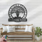 Custom Name Yoga Tree Of Life Metal Sign Wall Art With RGB Led Lights