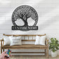 Custom Name Yoga Tree Of Life Metal Wall Signs With RGB Led Light