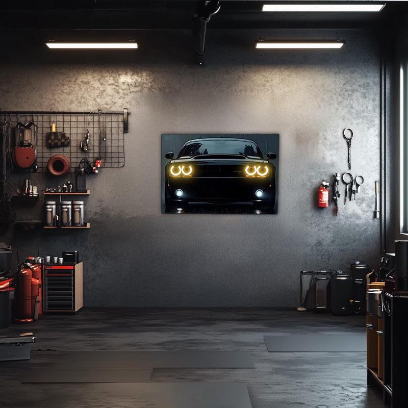 Neon Sports Car LED Wall Art Canvas - LEDTOT