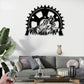 Personalized Biking Mountain Scene Metal Wall Signs With RGB Led Light